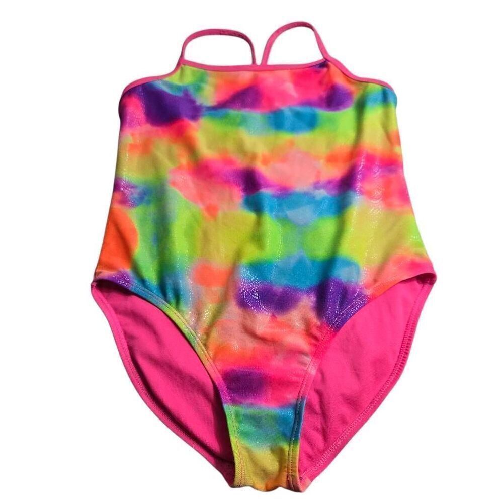 Wonder Nation rainbow Tiedie swimsuit XL14/16